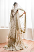 White Chiffon Gharara Set (3-Piece) by Baroque – SF-687, Photo 7