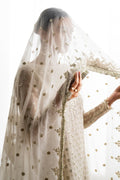 White Chiffon Gharara Set (3-Piece) by Baroque – SF-687, Photo 8