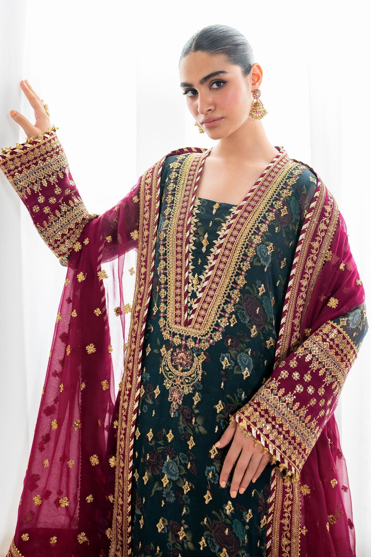 Chiffon Suit (3-Piece) by Baroque – SF-689, Photo 6
