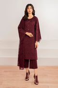 Maroon Chiffon Suit (3-Piece) by Baroque – SF-690