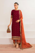 Gold Organza Suit (3-Piece) by Baroque – SF-698