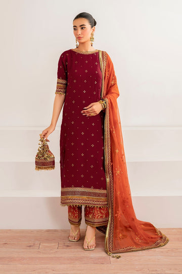 Gold Organza Suit (3-Piece) by Baroque – SF-698