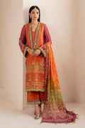 Orange Chiffon Suit (3-Piece) by Baroque – SF-706, Photo 3