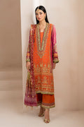Orange Chiffon Suit (3-Piece) by Baroque – SF-706, Photo 4