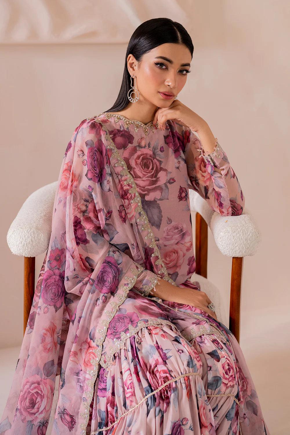 Baroque | Stitched New | EMBROIDERED CHIFFON UF-708 - House Of Hania