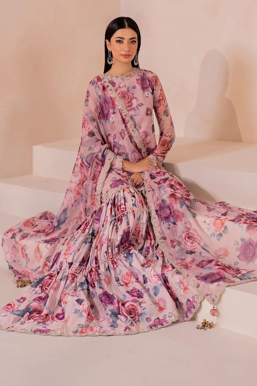Baroque | Stitched New | EMBROIDERED CHIFFON UF-708 - House Of Hania