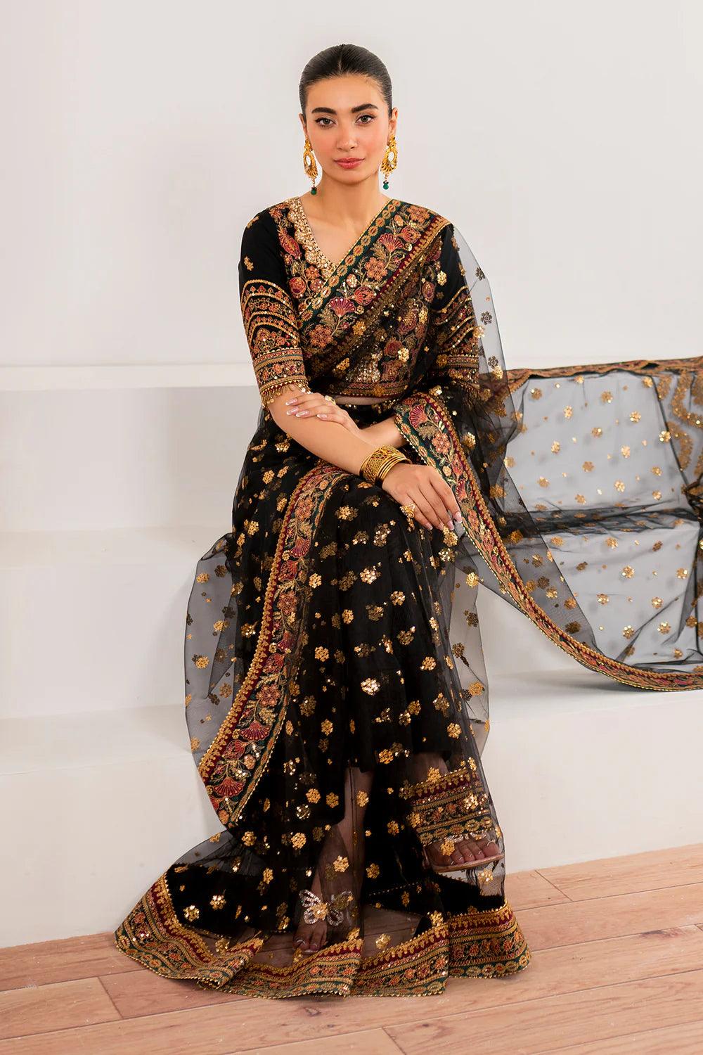 Baroque | Stitched New | EMBROIDERED NET UF-700 - House Of Hania