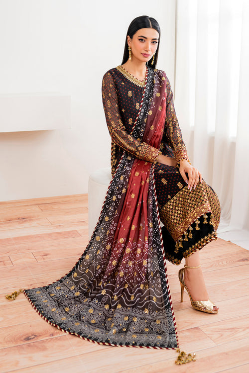 Baroque | Velvet Formals | CHIFFON UF-683 - House Of Hania