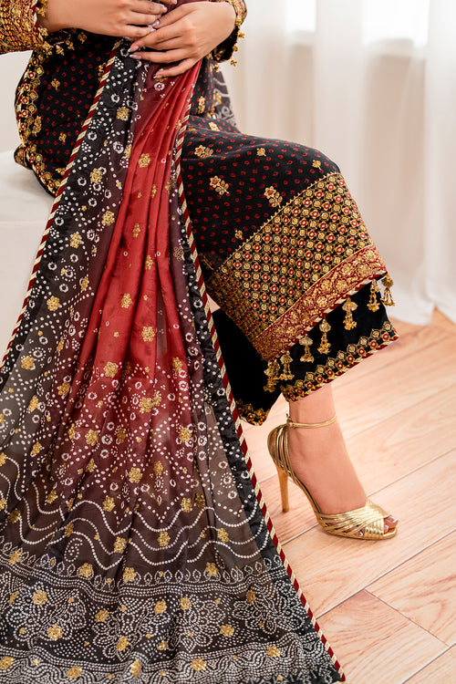 Baroque | Velvet Formals | CHIFFON UF-683 - House Of Hania
