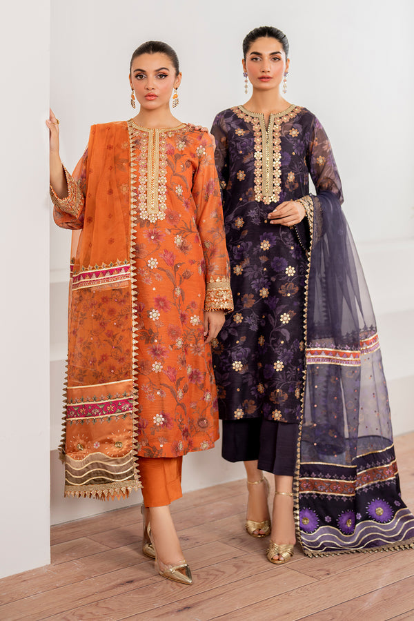 Baroque | Velvet Formals | COTTON NET UF-701 - House Of Hania