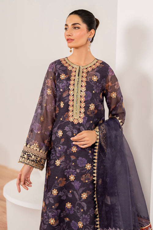 Baroque | Velvet Formals | COTTON NET UF-702 - House Of Hania
