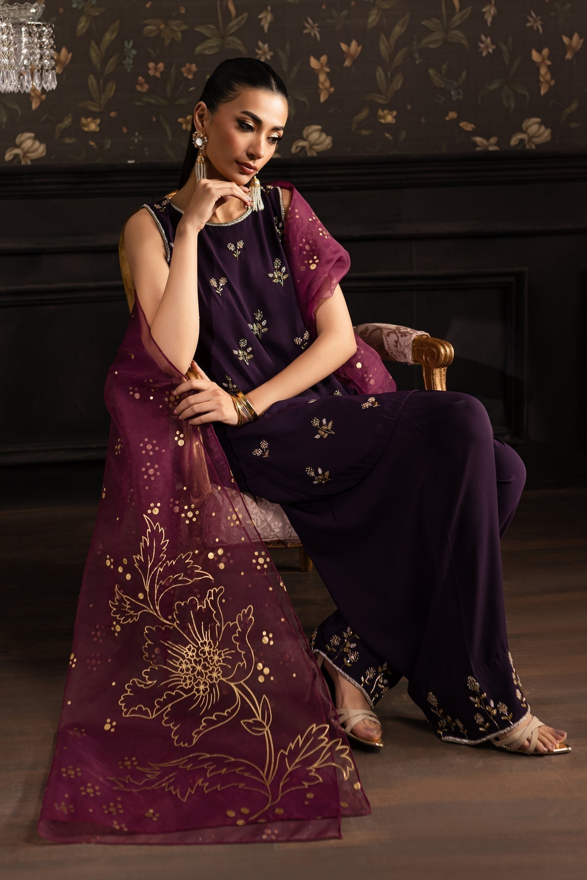 Batik | Olivia Luxury Pret | Martha 3Pc - House Of Hania