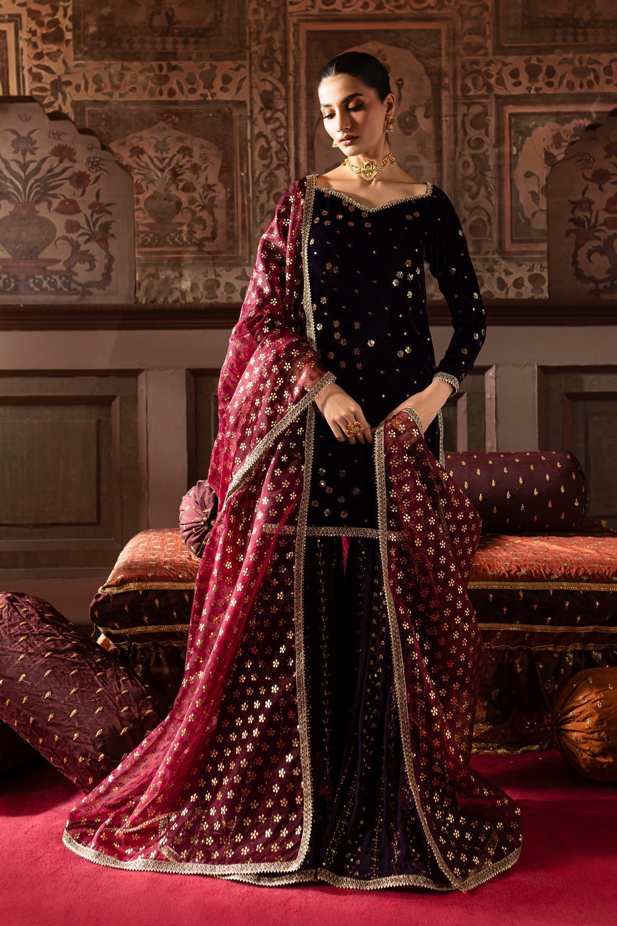 Batik | Zariya Festive Luxe Pret | Melisa - House Of Hania