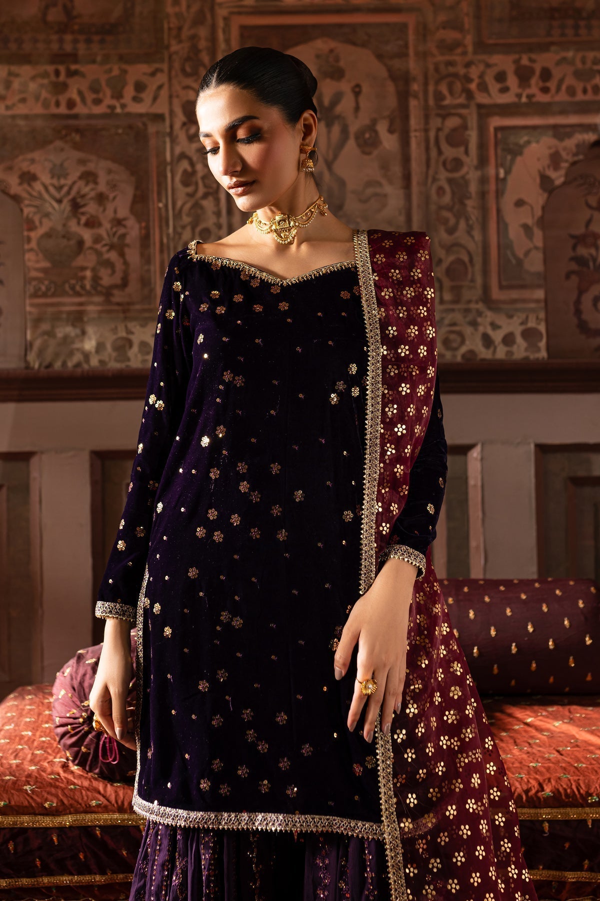 Batik | Zariya Festive Luxe Pret | Melisa - House Of Hania