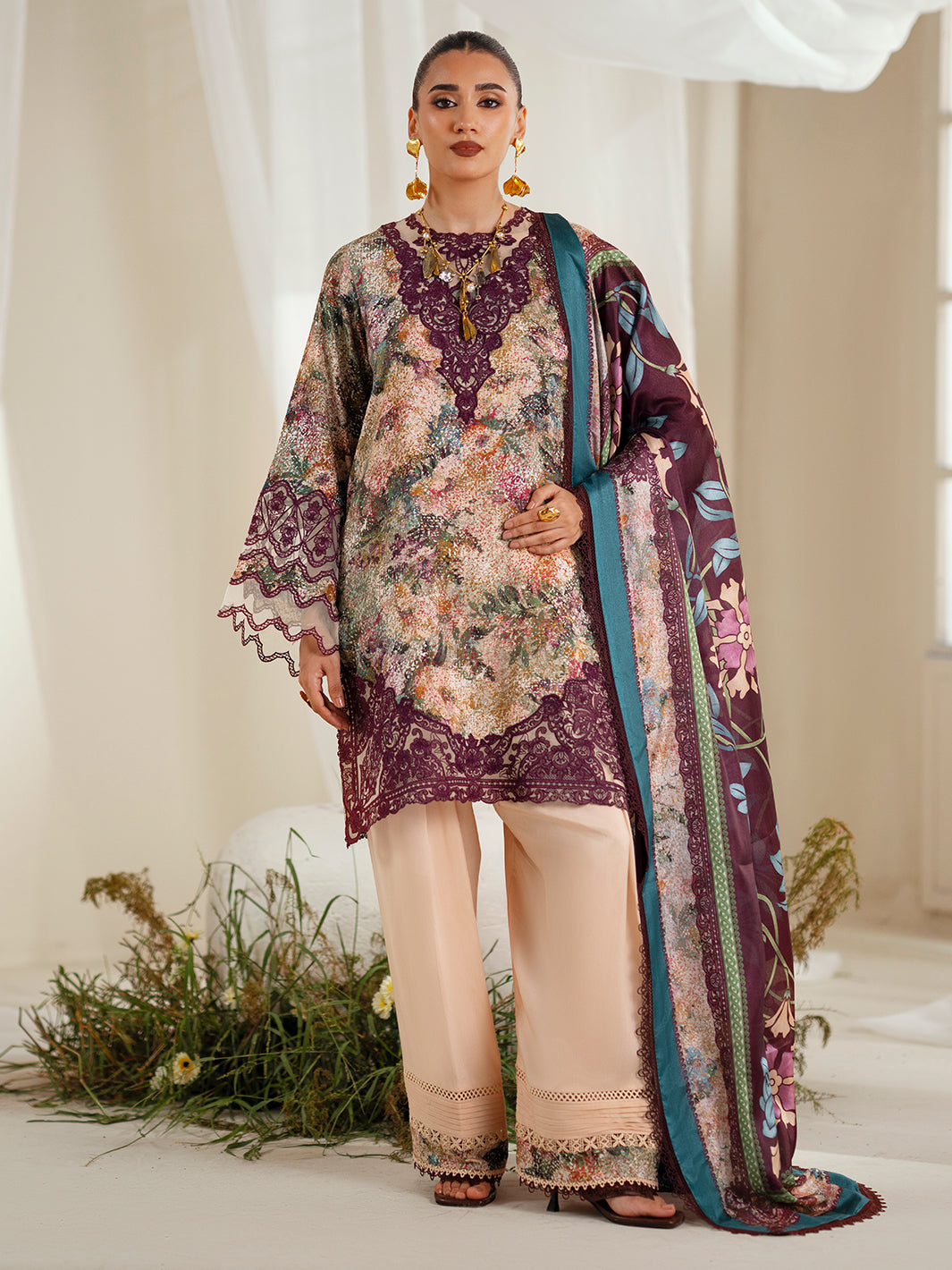 Bin Ilyas | Eres Bonita Viscose 25 | 1104-B - House Of Hania