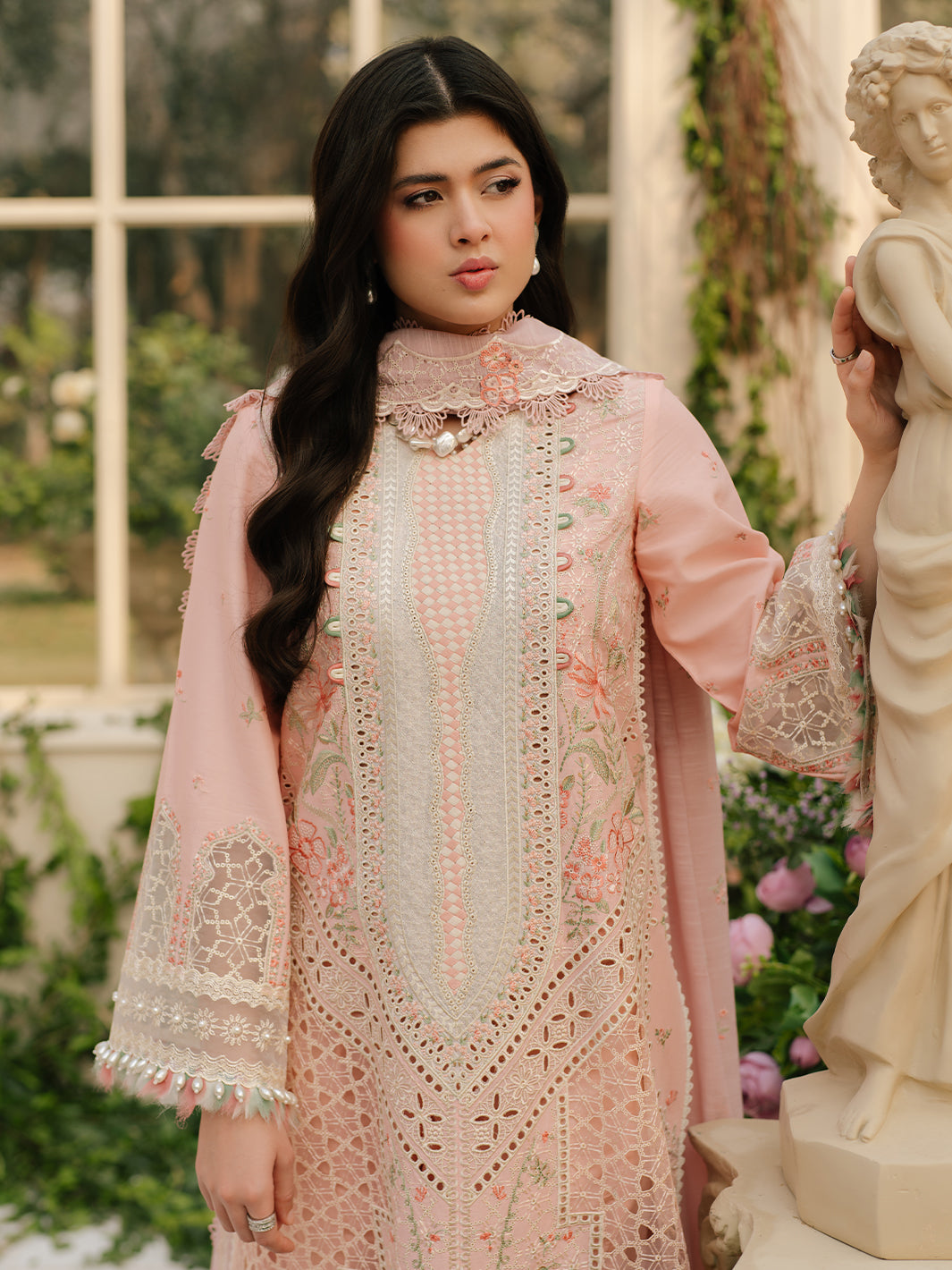 Bin Ilyas | Freesia Embroidered Lawn 25 | 101 - A - House Of Hania