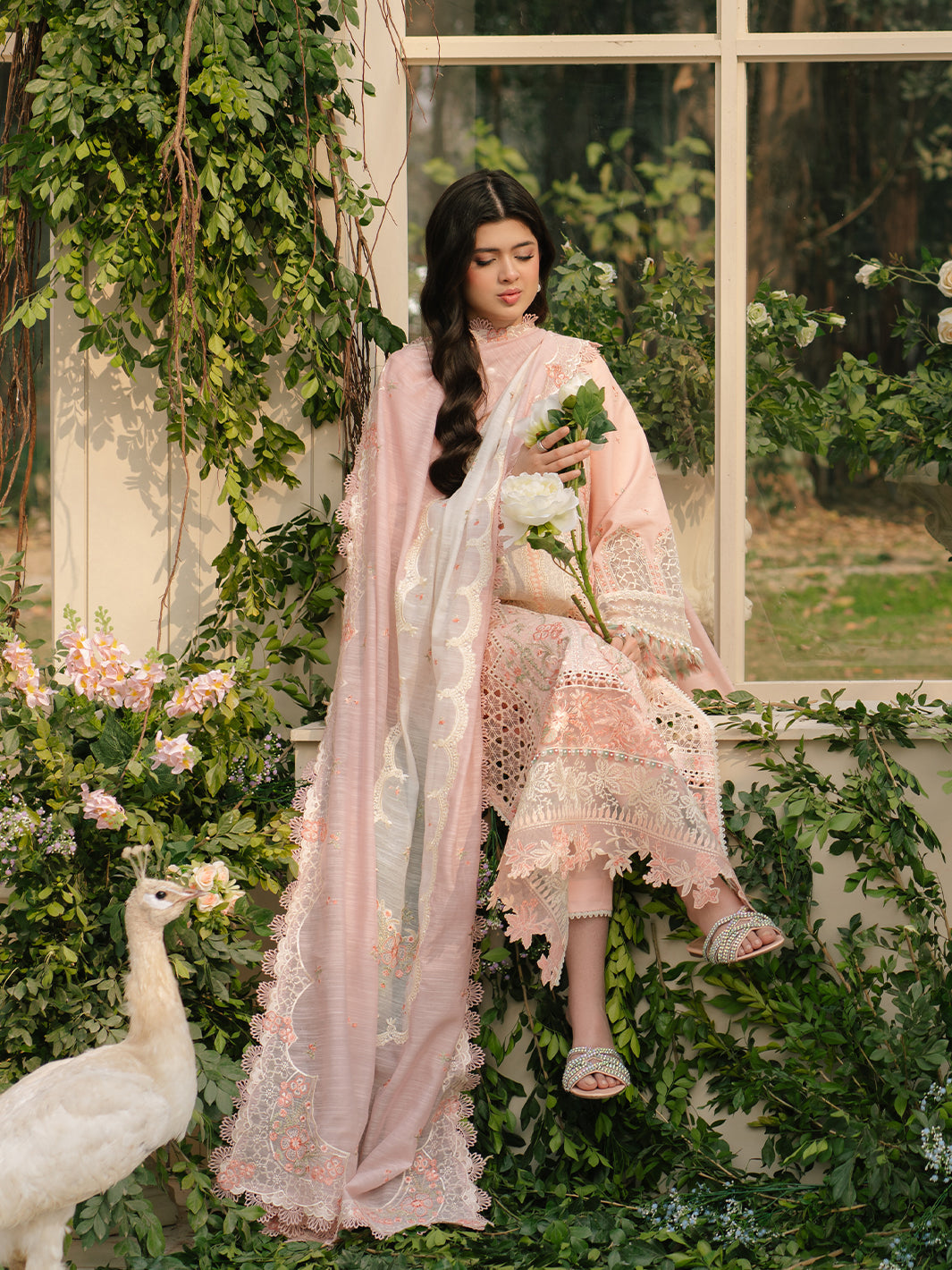Bin Ilyas | Freesia Embroidered Lawn 25 | 101 - A - House Of Hania