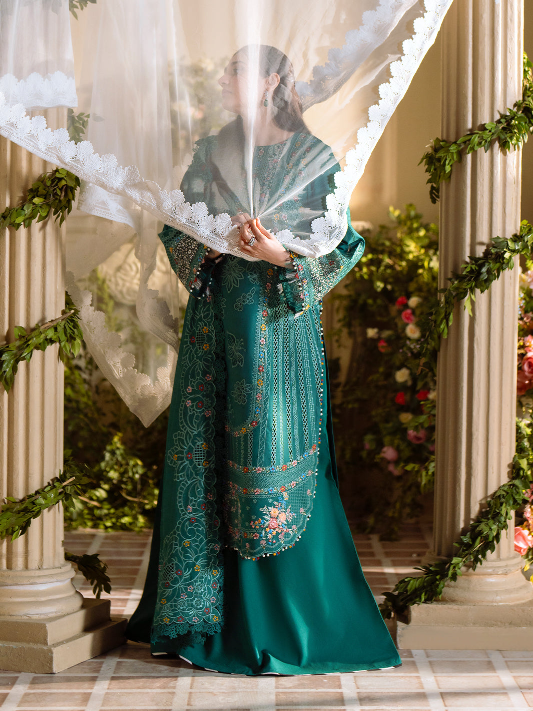 Bin Ilyas | Freesia Embroidered Lawn 25 | 102 - A - House Of Hania