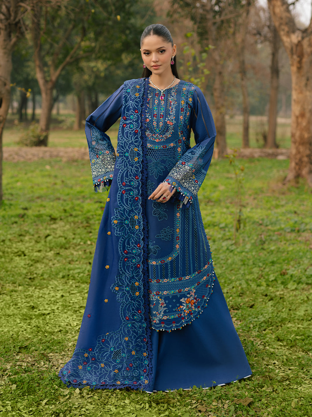 Bin Ilyas | Freesia Embroidered Lawn 25 | 102 - B - House Of Hania