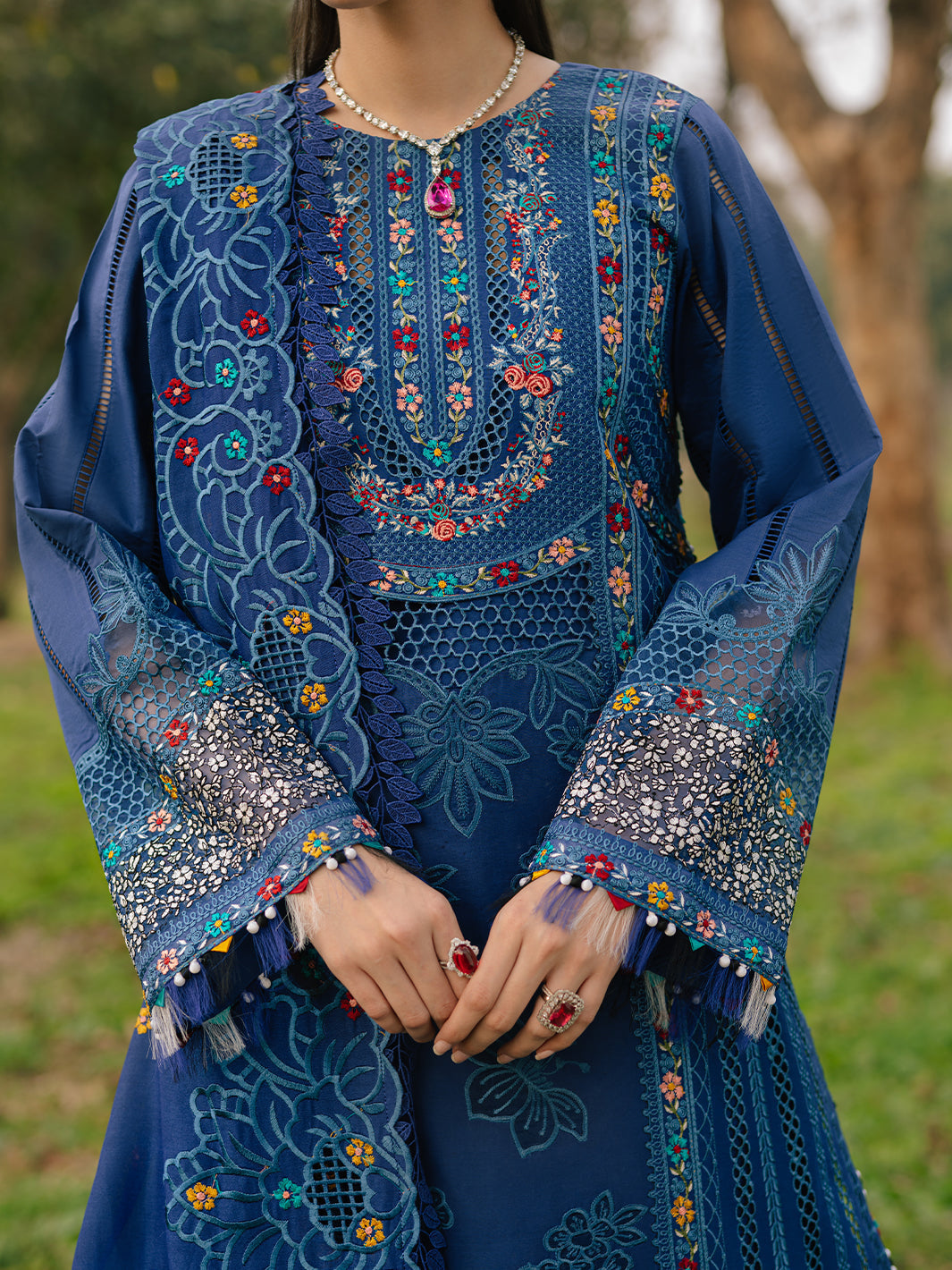 Bin Ilyas | Freesia Embroidered Lawn 25 | 102 - B - House Of Hania