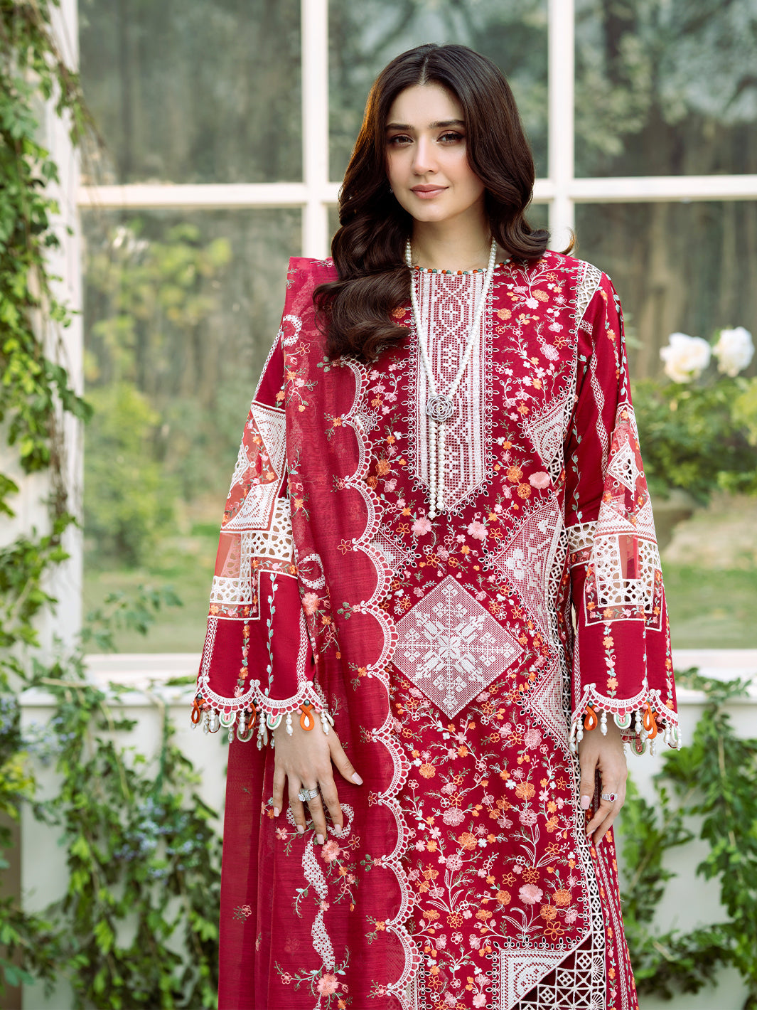 Bin Ilyas | Freesia Embroidered Lawn 25 | 103 - A - House Of Hania