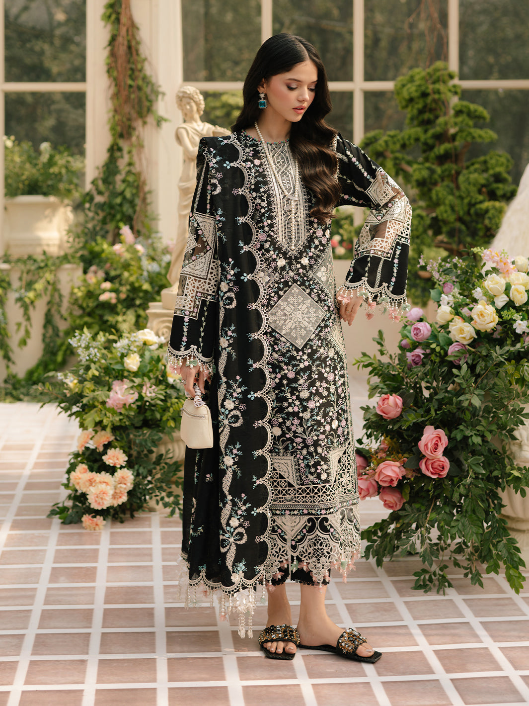Bin Ilyas | Freesia Embroidered Lawn 25 | 103 - B - House Of Hania