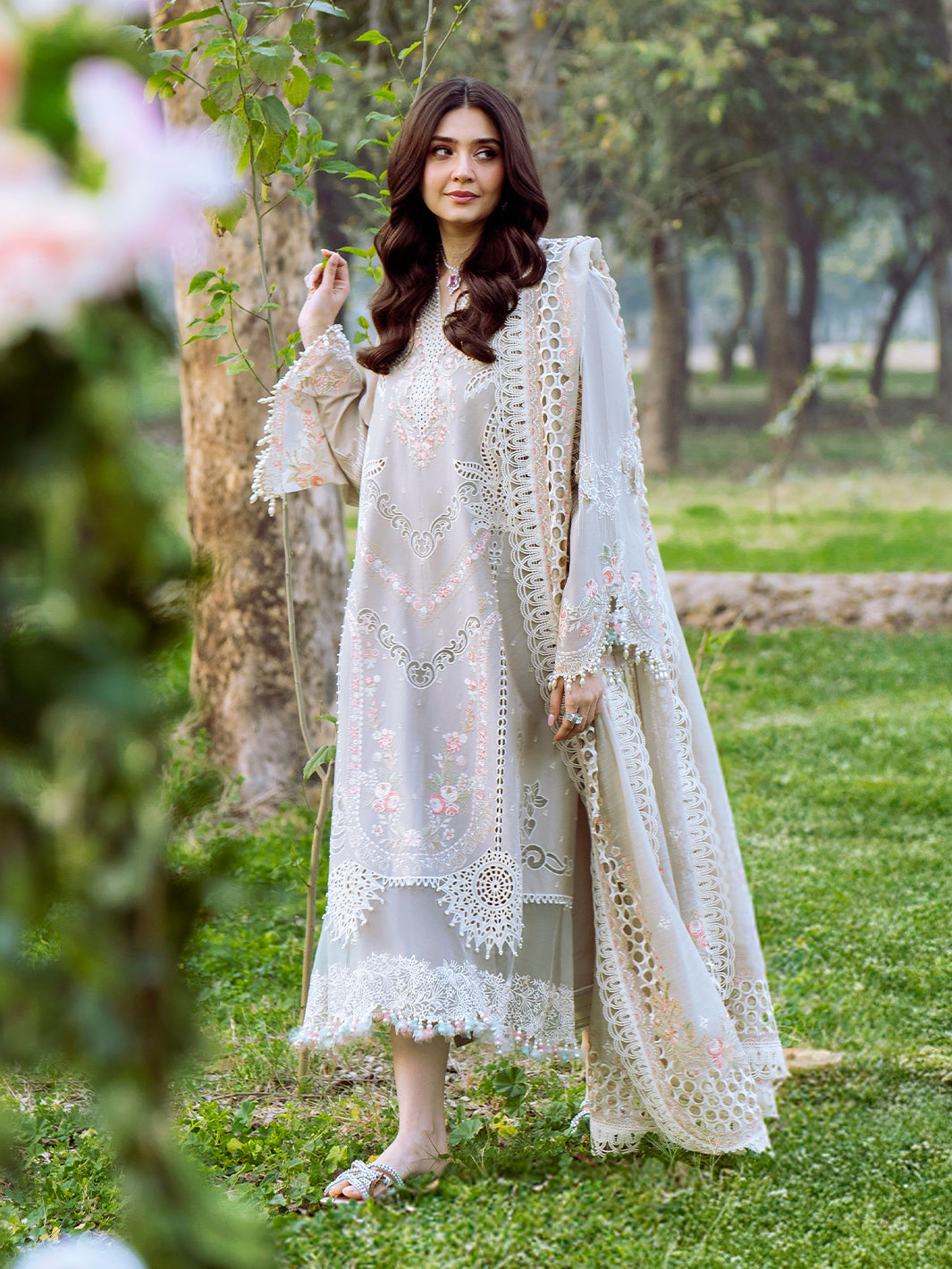 Bin Ilyas | Freesia Embroidered Lawn 25 | 104 - B - House Of Hania