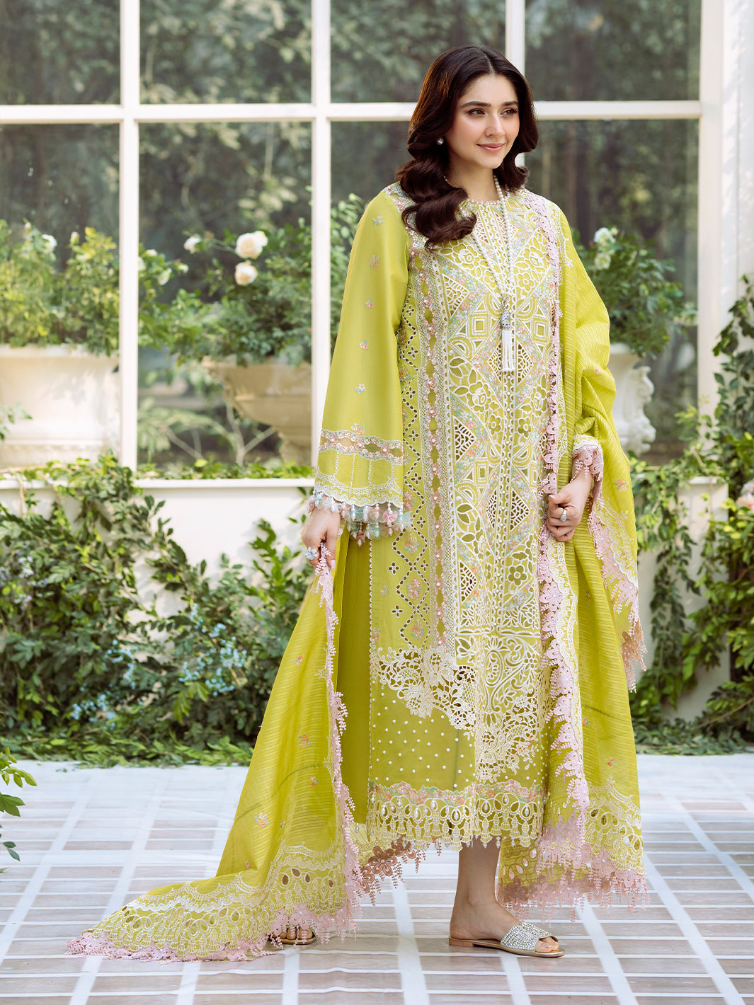 Bin Ilyas | Freesia Embroidered Lawn 25 | 105 - A - House Of Hania