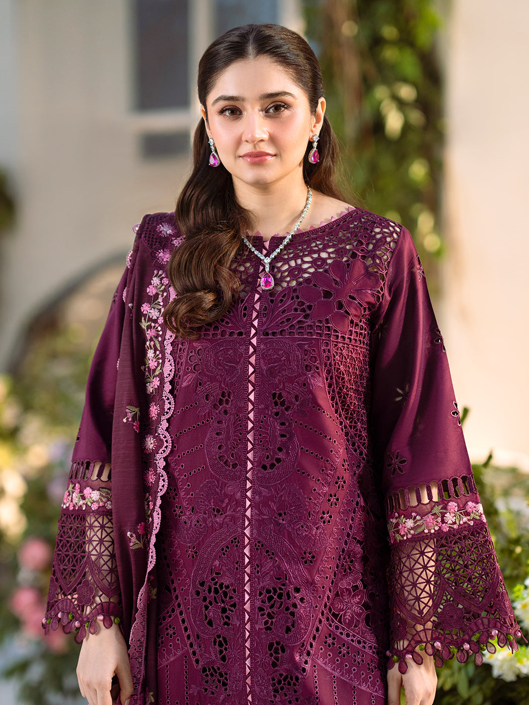 Bin Ilyas | Freesia Embroidered Lawn 25 | 106 - A - House Of Hania