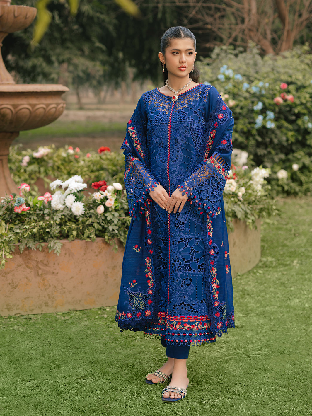 Bin Ilyas | Freesia Embroidered Lawn 25 | 106 - B - House Of Hania