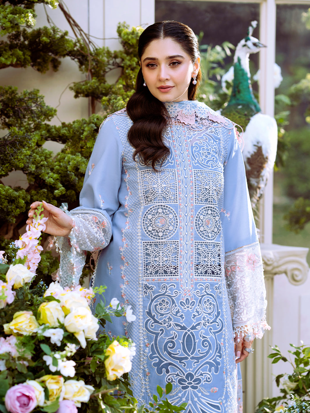 Bin Ilyas | Freesia Embroidered Lawn 25 | 107 - A - House Of Hania