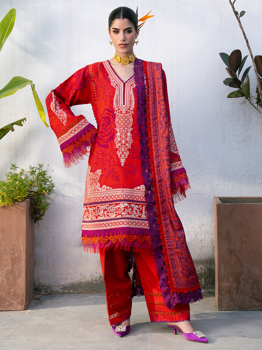 Bin Ilyas | Gulrukh Khaddar 25 | 65-B - House Of Hania