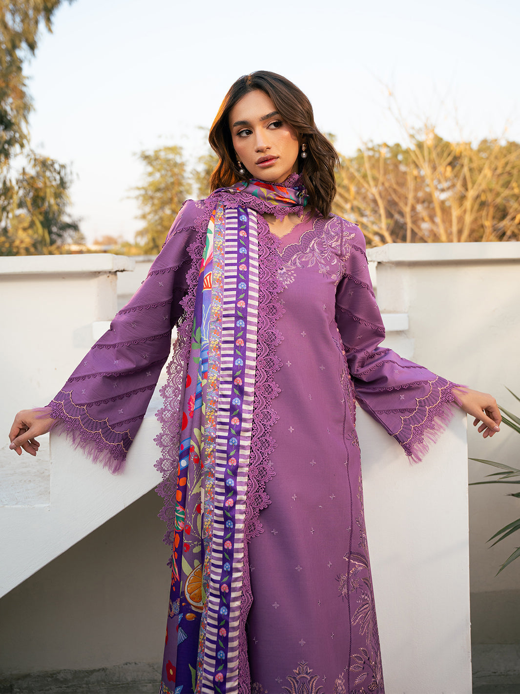 Bin Ilyas | Hazel Printed Lawn 25 | 2071 - A - House Of Hania