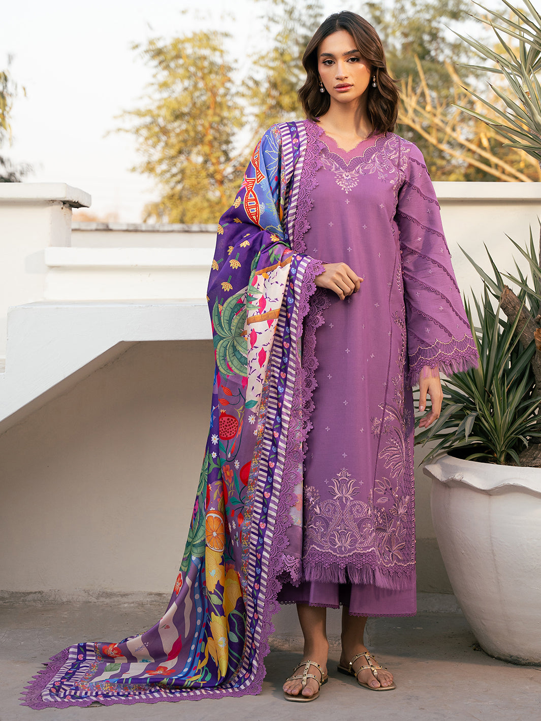 Bin Ilyas | Hazel Printed Lawn 25 | 2071 - A - House Of Hania