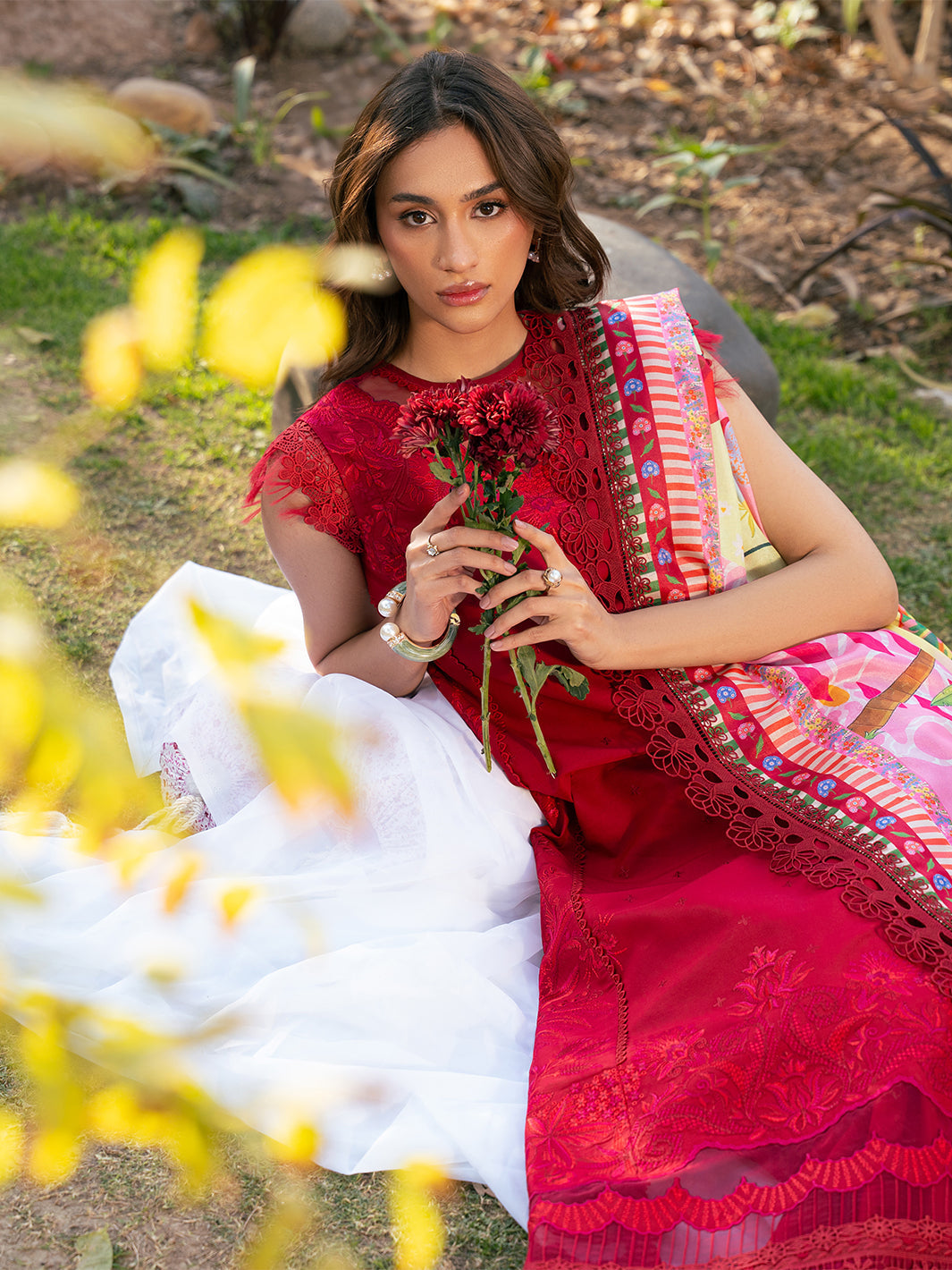 Bin Ilyas | Hazel Printed Lawn 25 | 2071 - B - House Of Hania