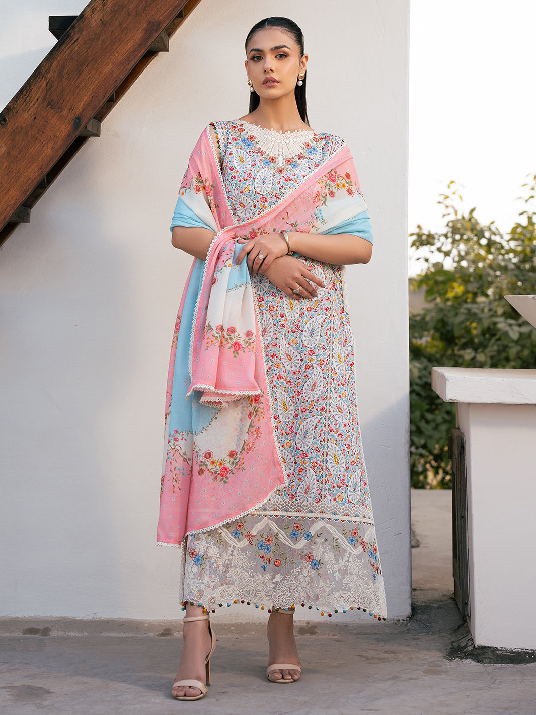Bin Ilyas | Hazel Printed Lawn 25 | 2072 - A - House Of Hania
