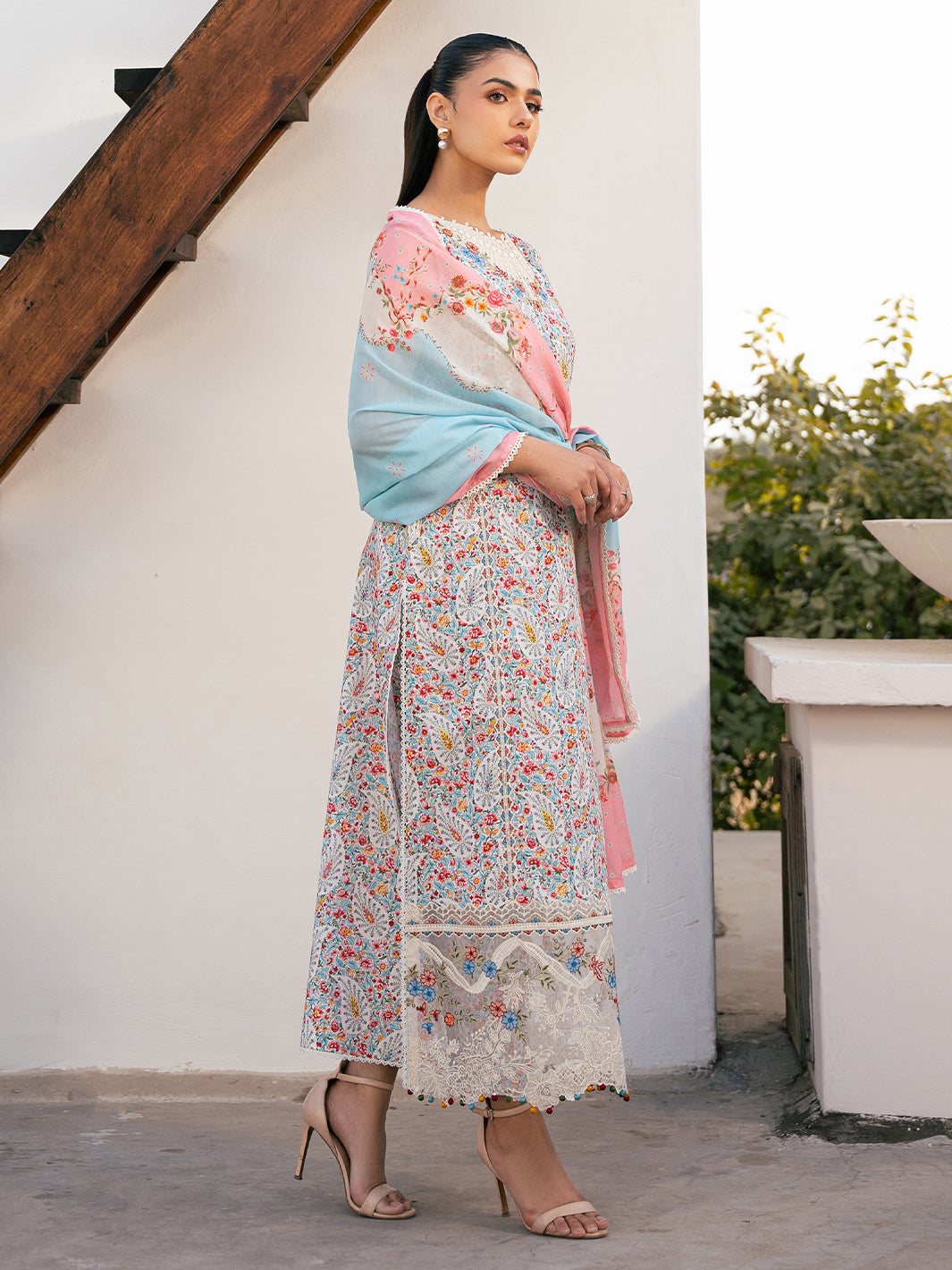 Bin Ilyas | Hazel Printed Lawn 25 | 2072 - A - House Of Hania