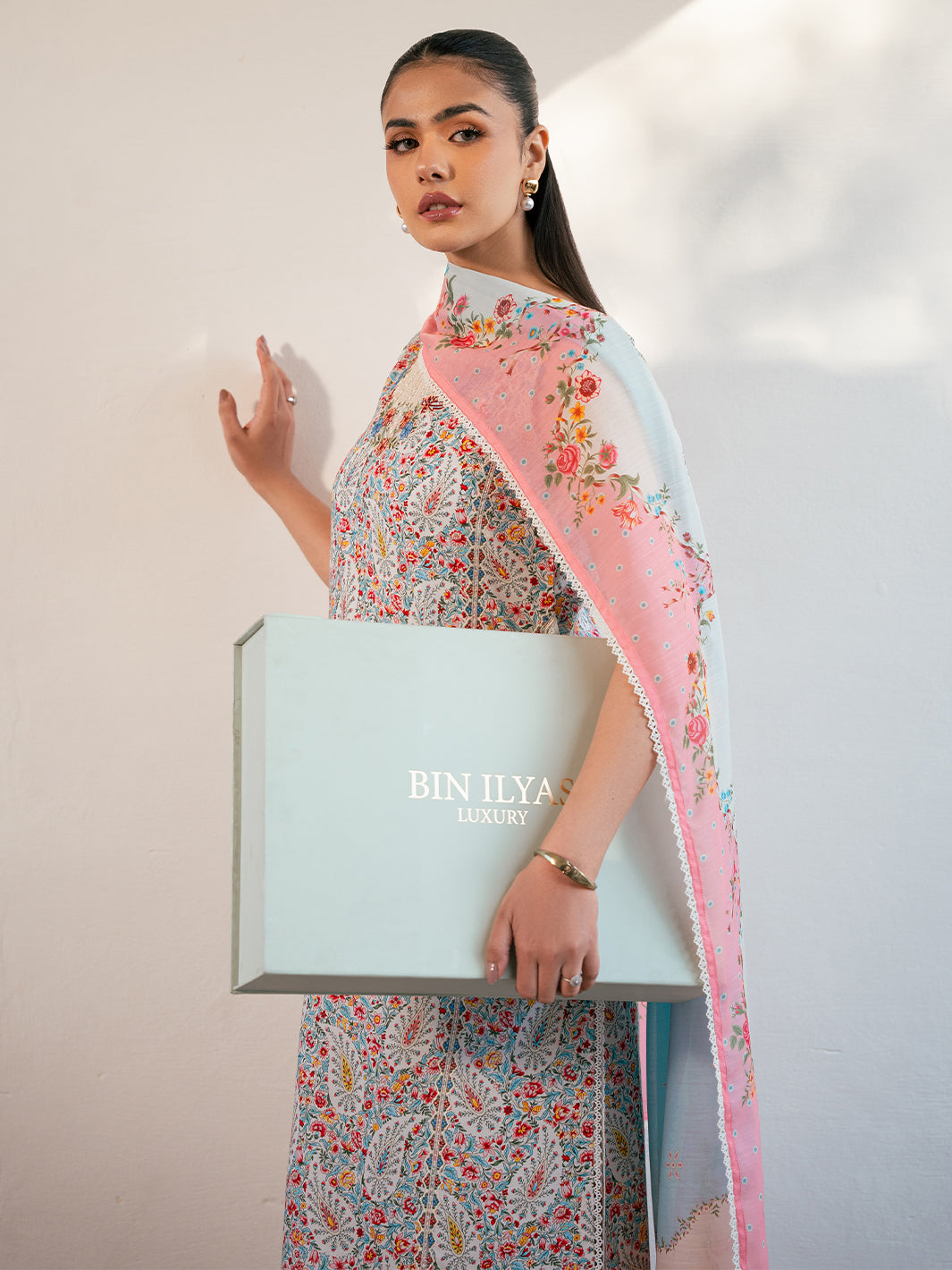 Bin Ilyas | Hazel Printed Lawn 25 | 2072 - A - House Of Hania
