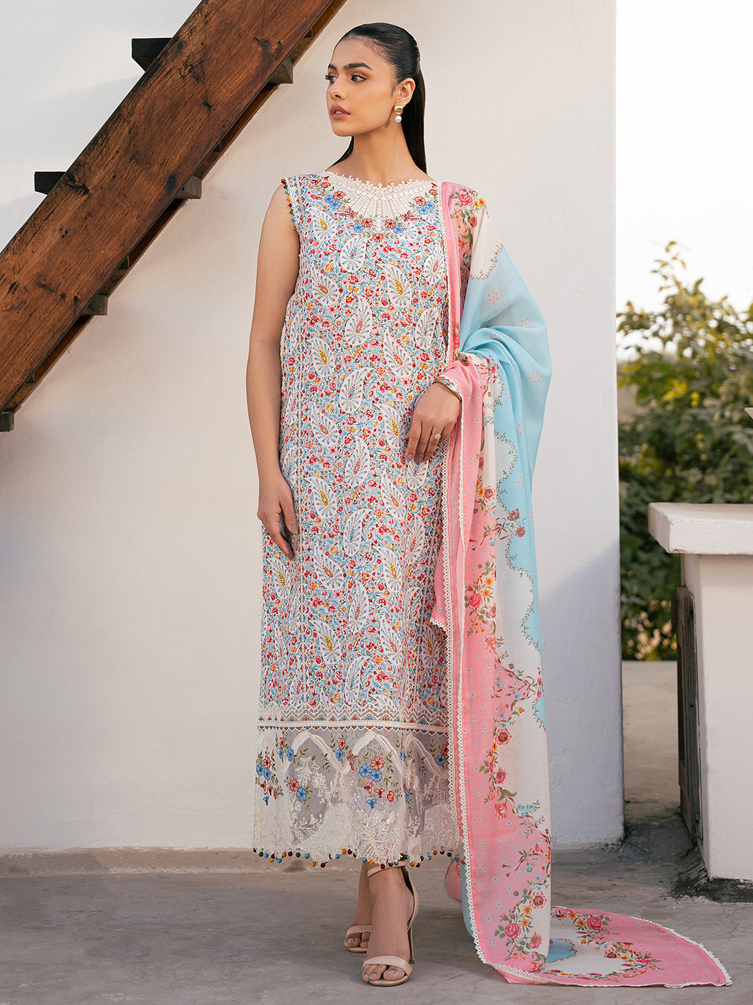 Bin Ilyas | Hazel Printed Lawn 25 | 2072 - A - House Of Hania