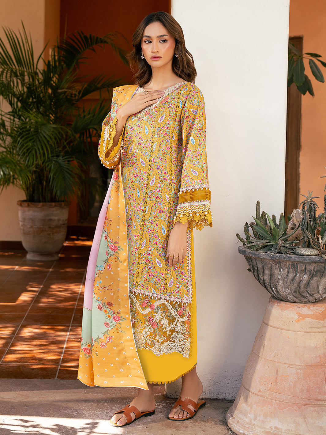 Bin Ilyas | Hazel Printed Lawn 25 | 2072 - B - House Of Hania