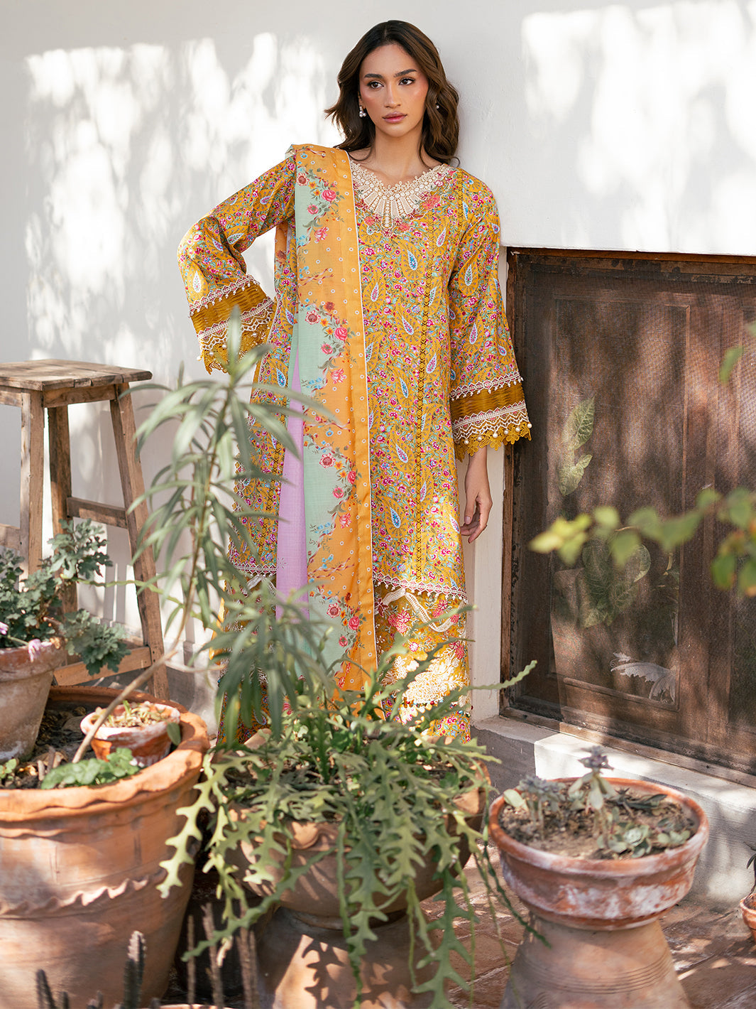 Bin Ilyas | Hazel Printed Lawn 25 | 2072 - B - House Of Hania