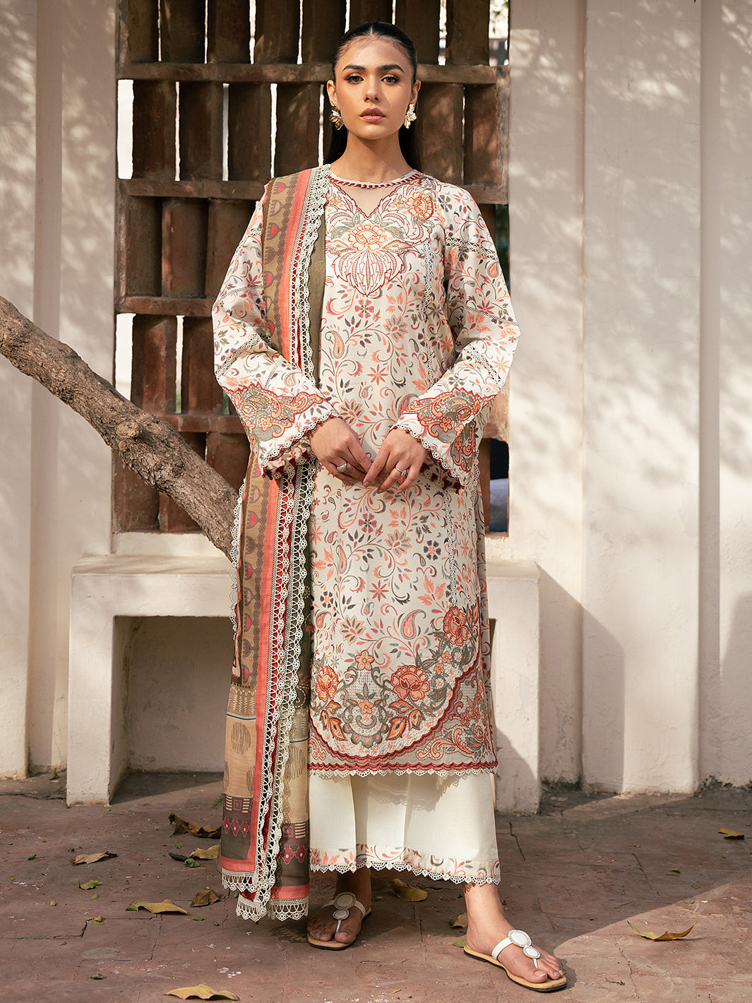 Bin Ilyas | Hazel Printed Lawn 25 | 2073 - A - House Of Hania