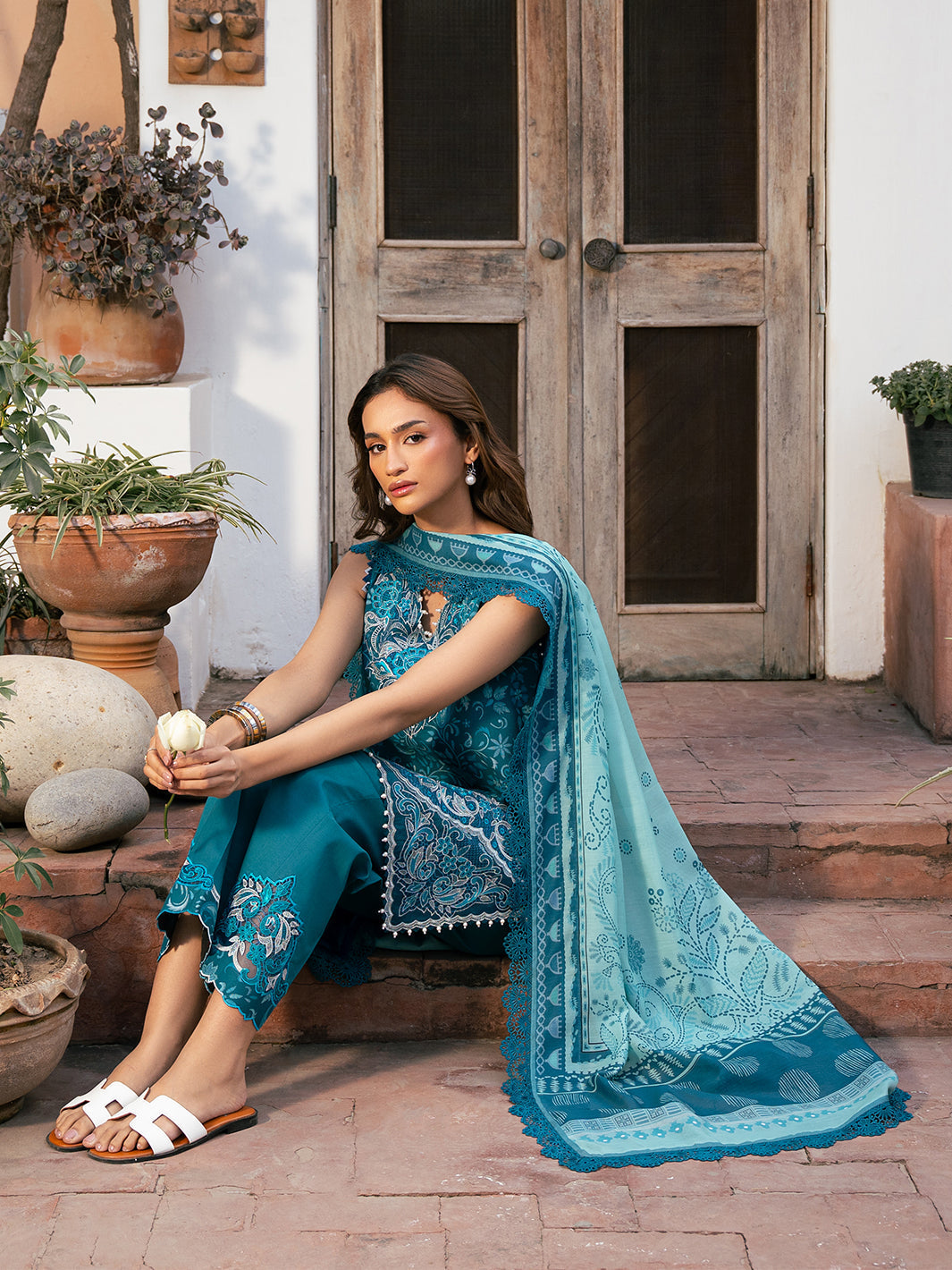 Bin Ilyas | Hazel Printed Lawn 25 | 2073 - B - House Of Hania