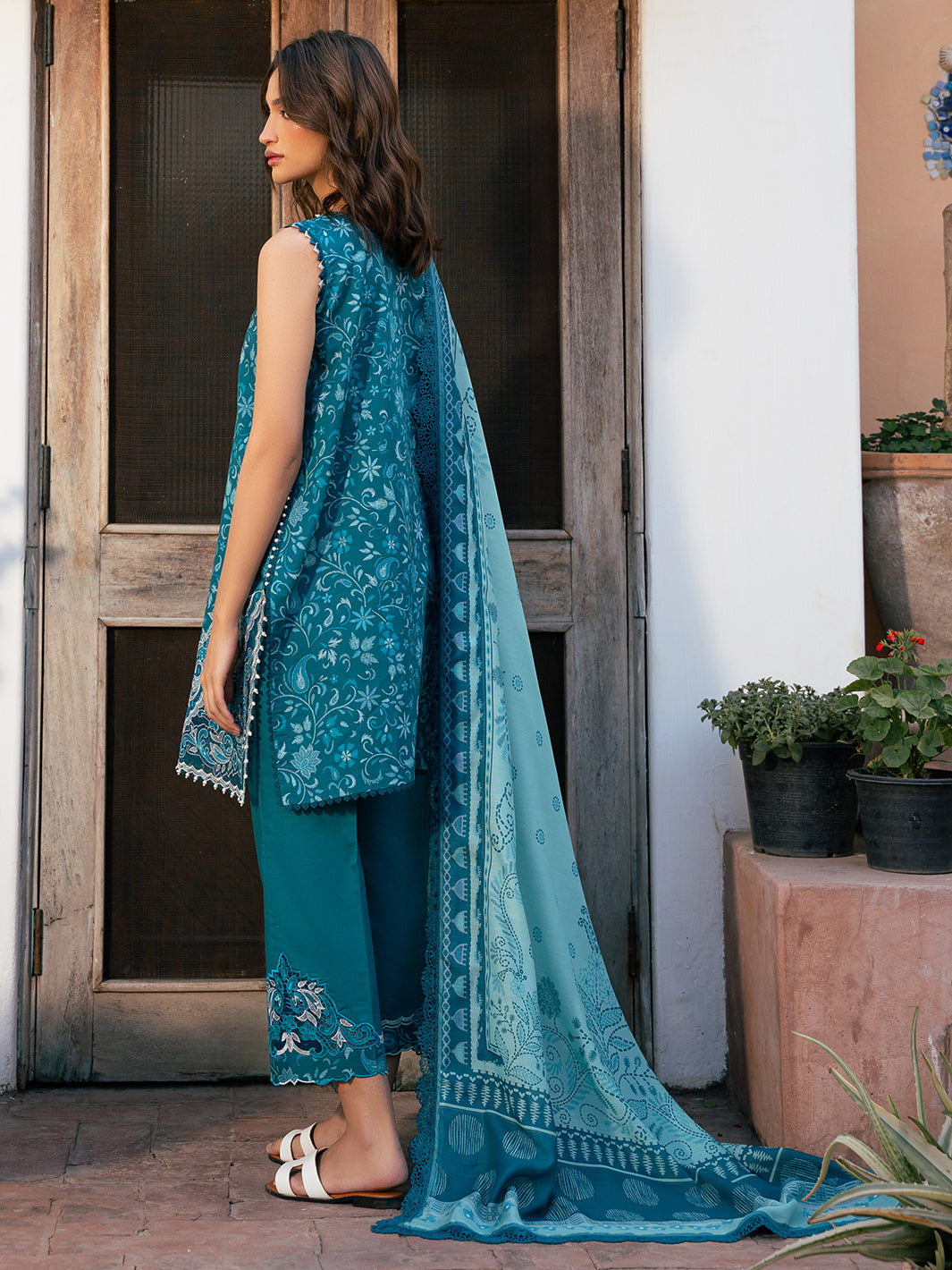Bin Ilyas | Hazel Printed Lawn 25 | 2073 - B - House Of Hania