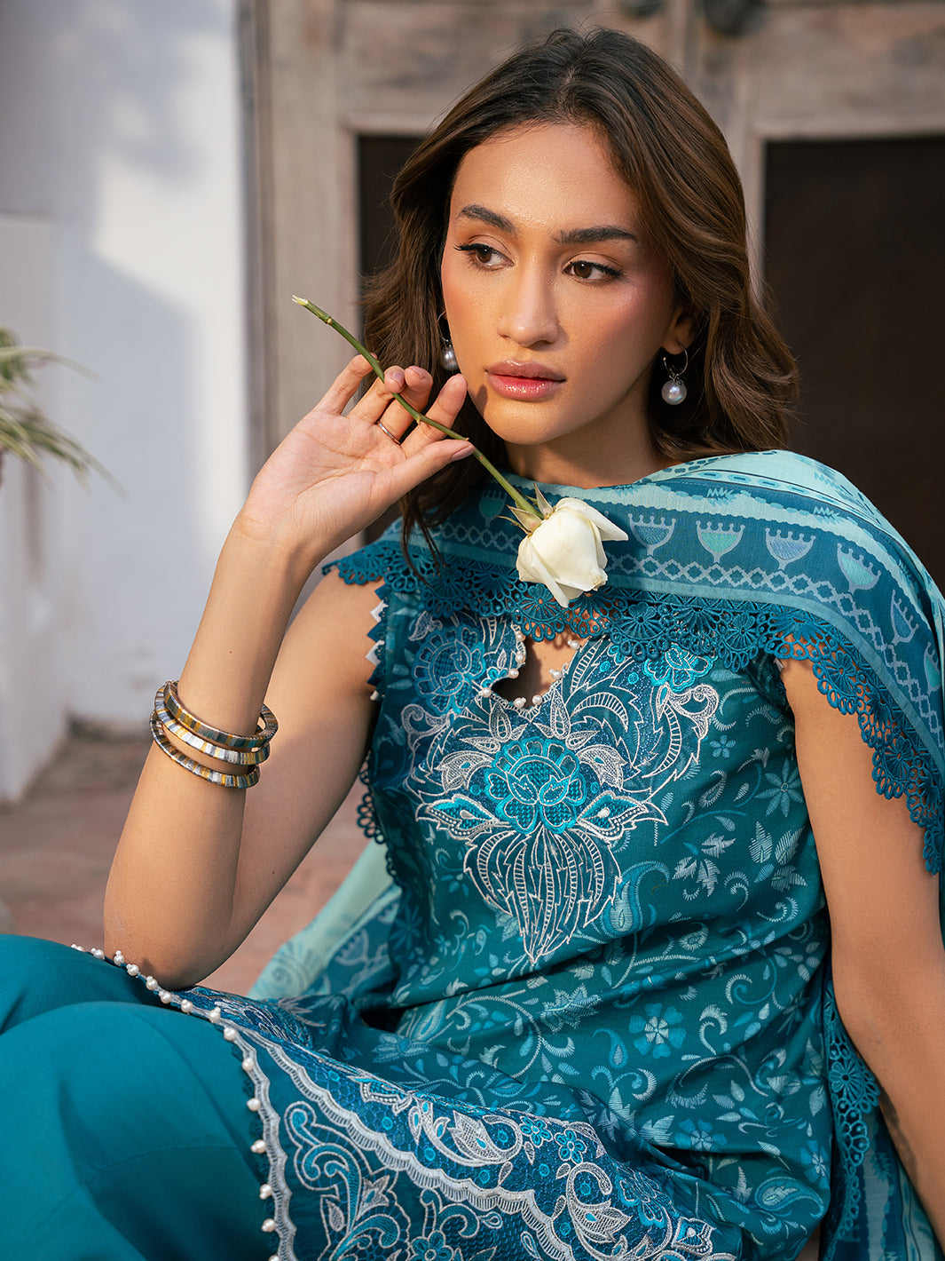 Bin Ilyas | Hazel Printed Lawn 25 | 2073 - B - House Of Hania