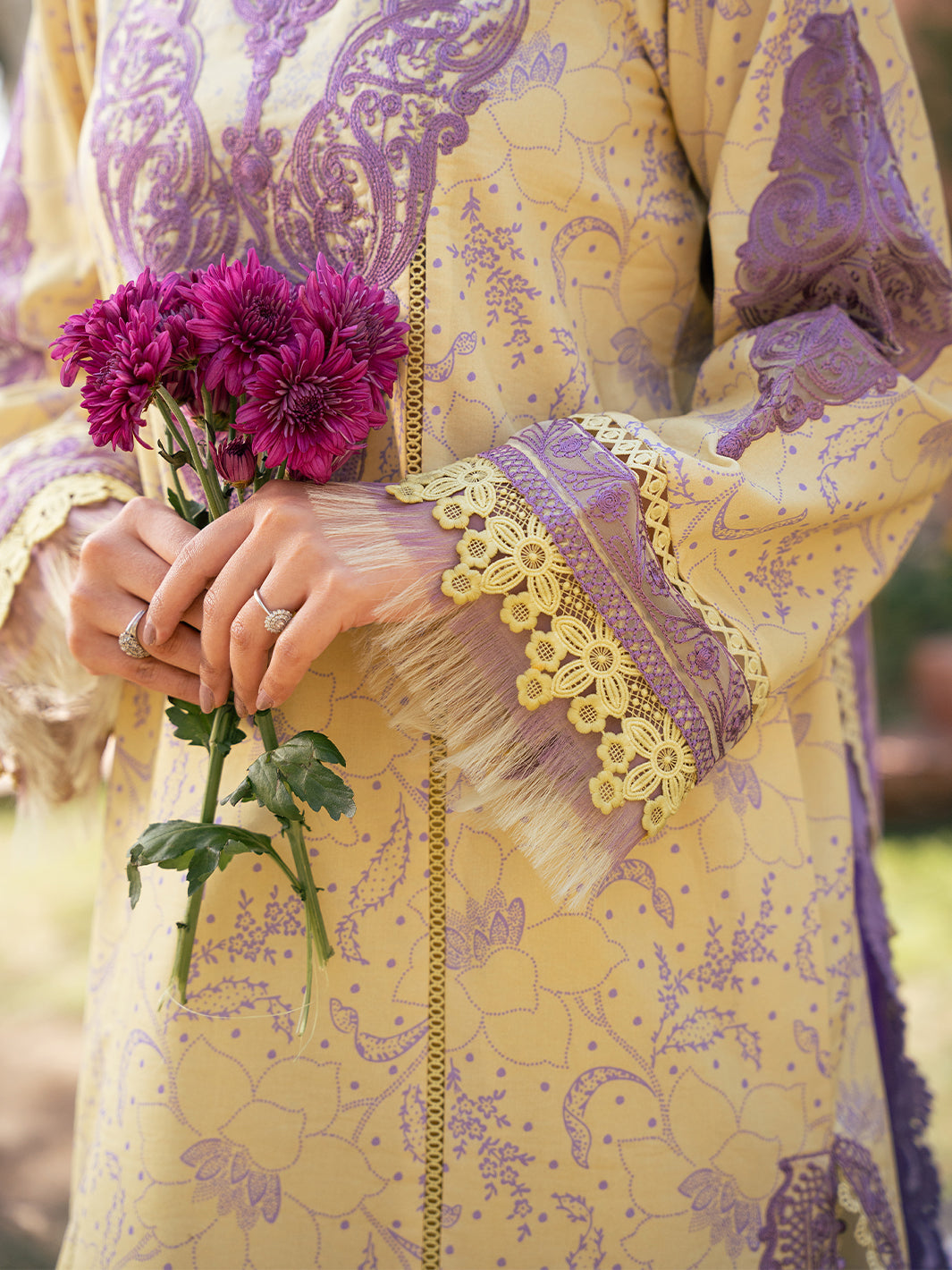 Bin Ilyas | Hazel Printed Lawn 25 | 2074 - A - House Of Hania