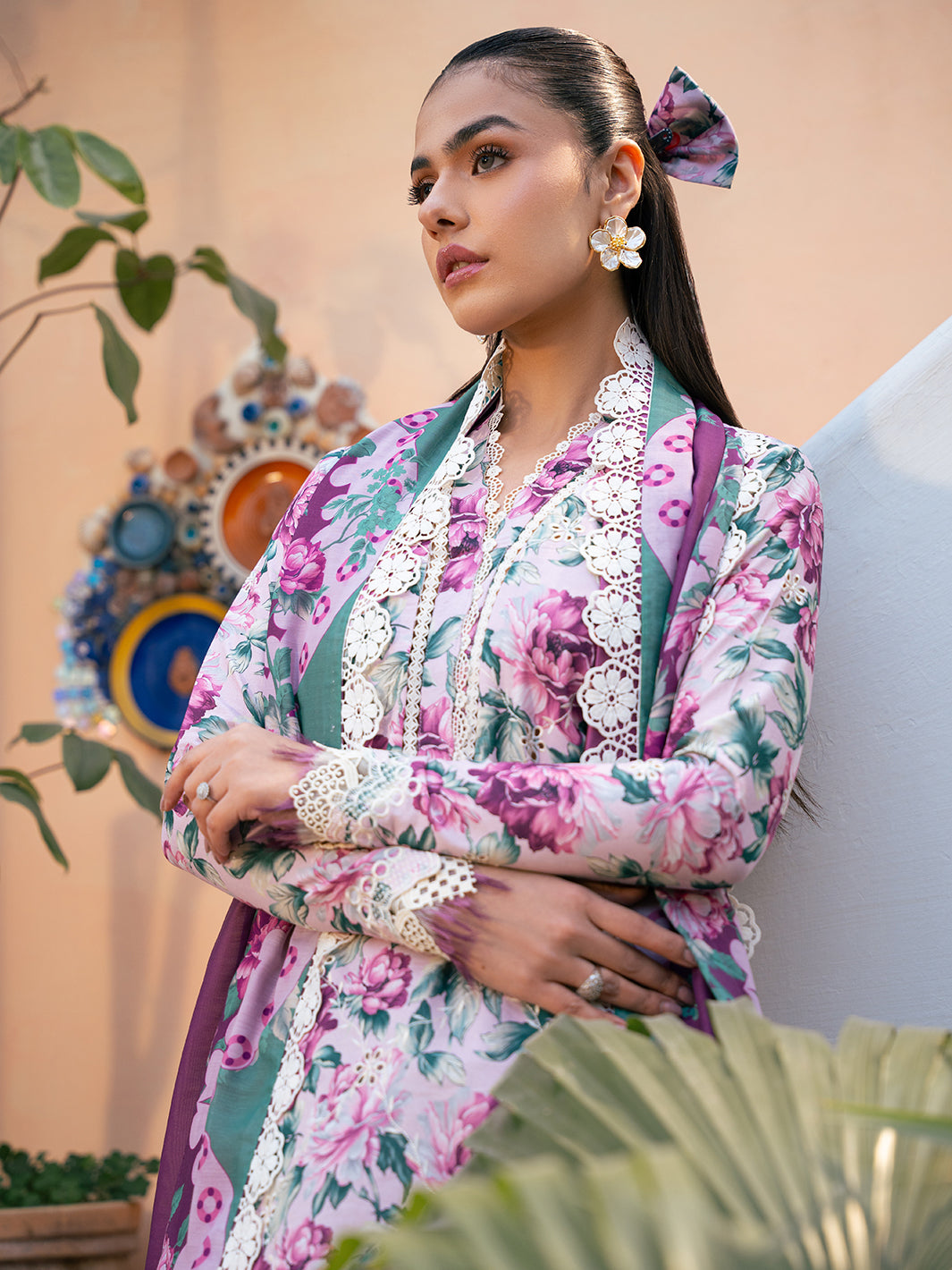 Bin Ilyas | Hazel Printed Lawn 25 | 2075 - A - House Of Hania
