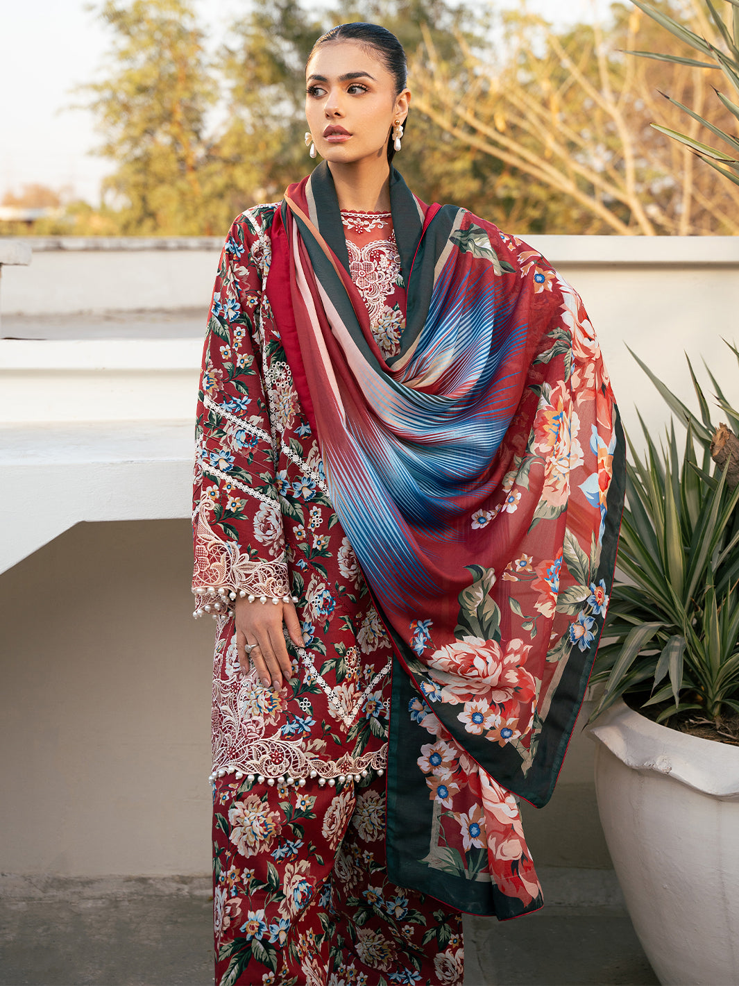 Bin Ilyas | Hazel Printed Lawn 25 | 2076 - B - House Of Hania