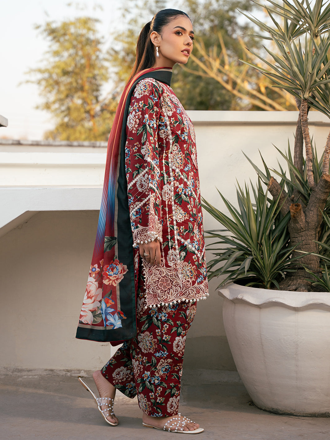 Bin Ilyas | Hazel Printed Lawn 25 | 2076 - B - House Of Hania