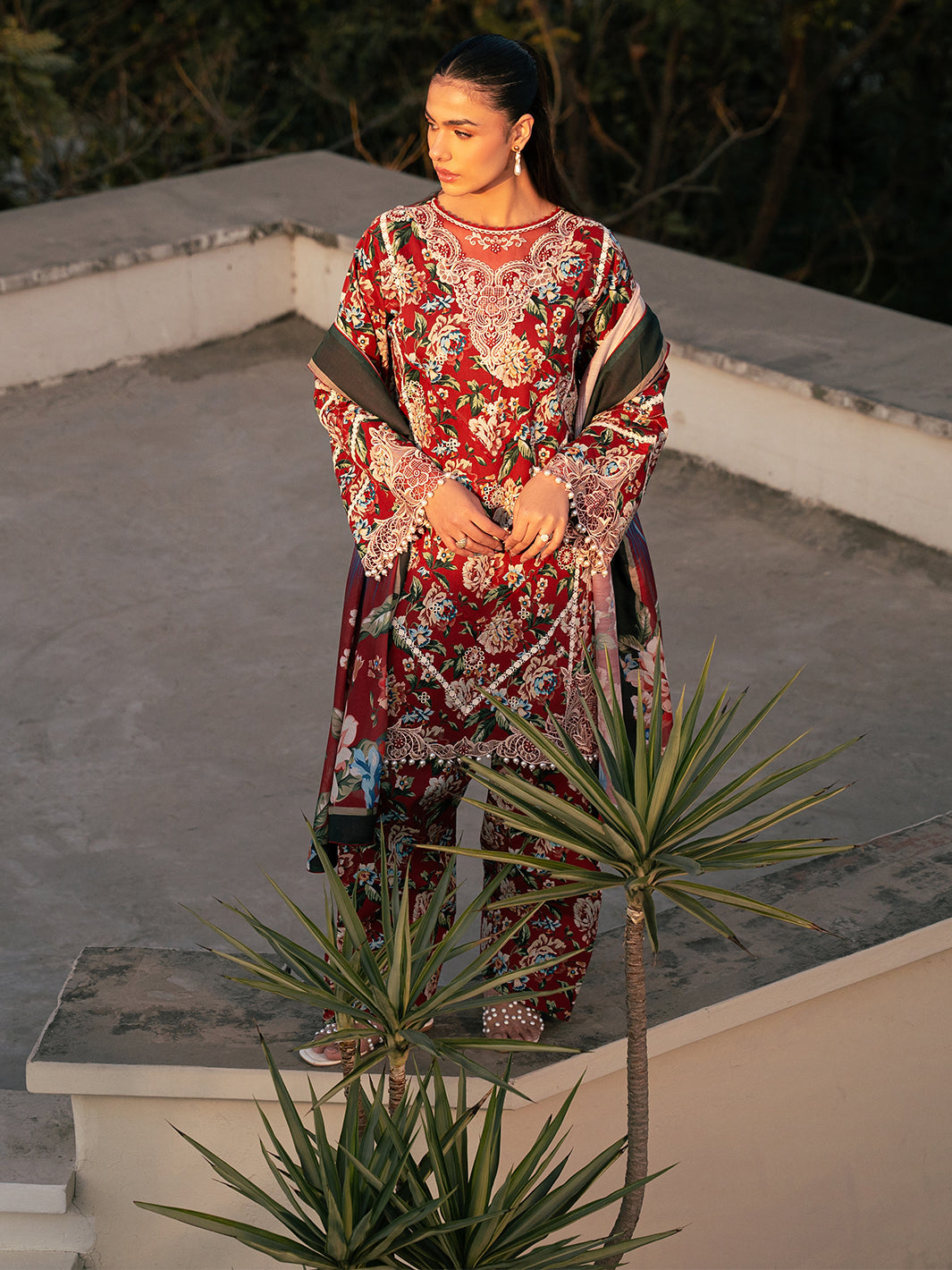 Bin Ilyas | Hazel Printed Lawn 25 | 2076 - B - House Of Hania